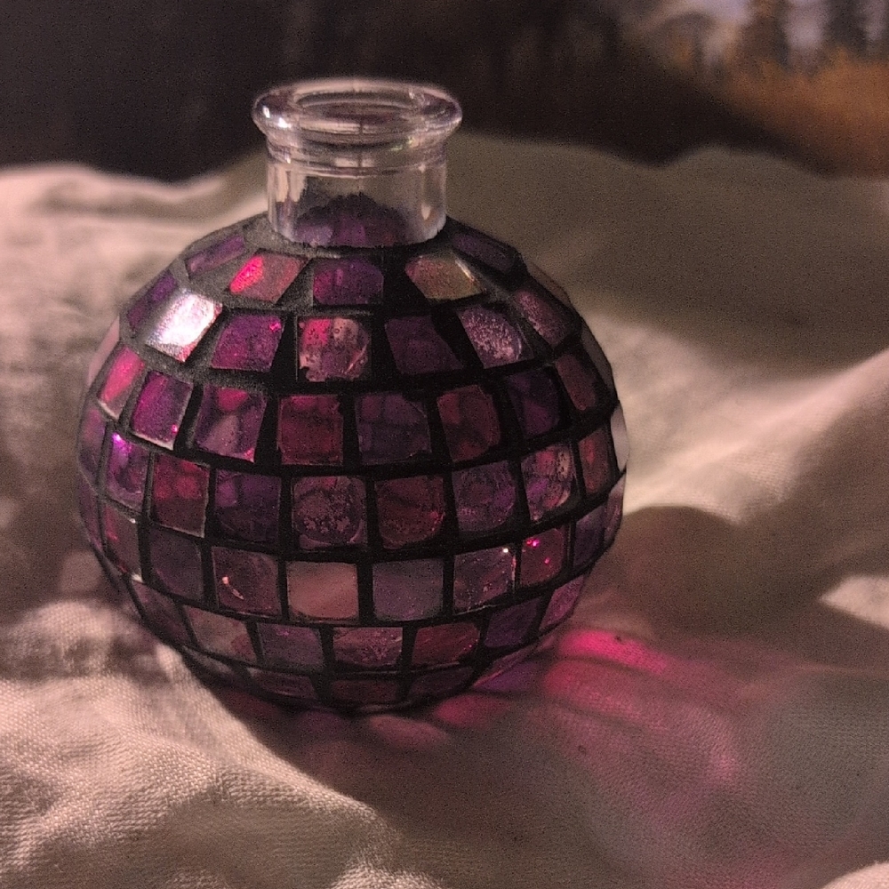 Mosaic Glass Perfume Bottle